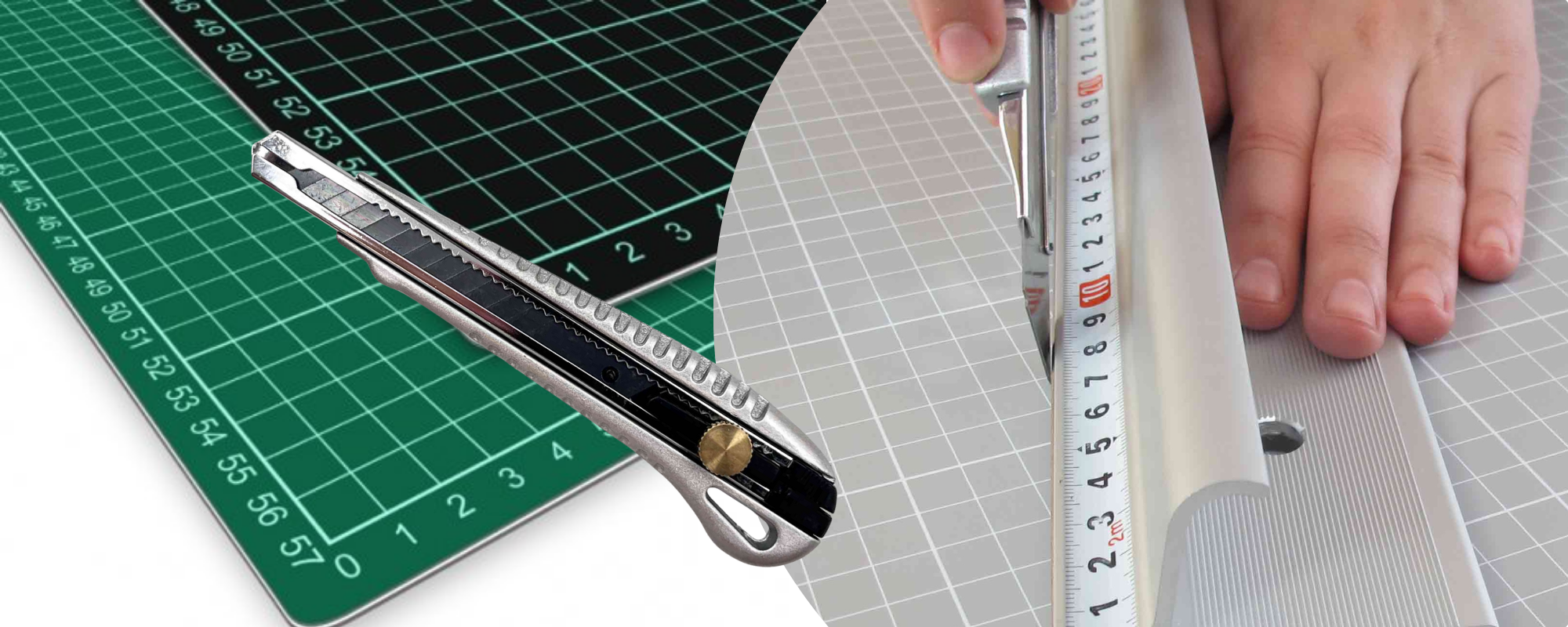FIXUM Präzisionswerkzeuge – Schneidematten, Cutter und Lineale für exaktes Schneiden in Buchbinderei, POS und Verpackung.