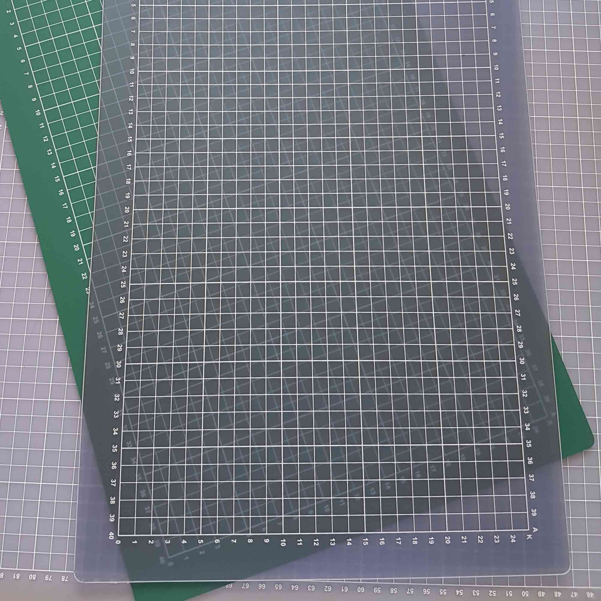 Transparente Schneideunterlage mit Raster – für exakte Schnitte in der Produktentwicklung Schneidematte transparent – ideal für Entwicklung, Design & Konfektionierung