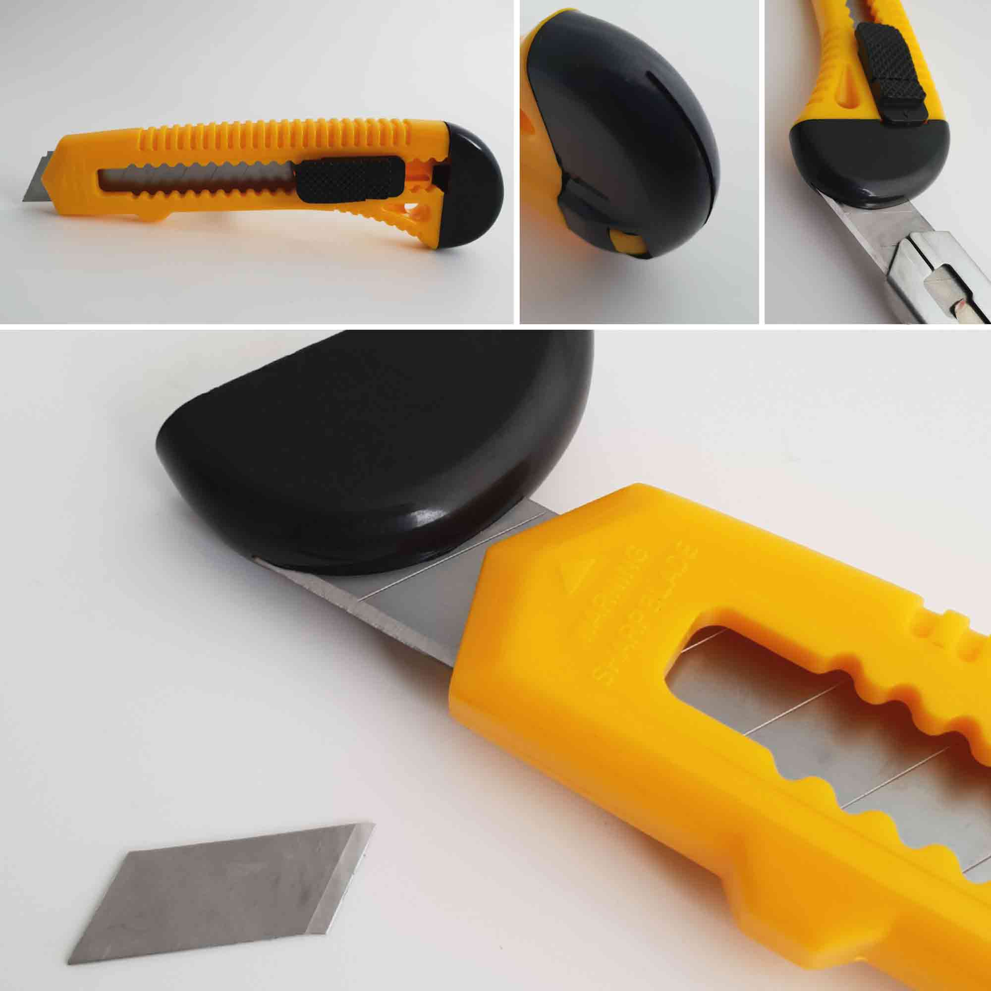 Sicheres Messer mit Kunststoffgriff und 18 mm Abbrechklinge Abbrechklingenmesser 18 mm Kunststoff